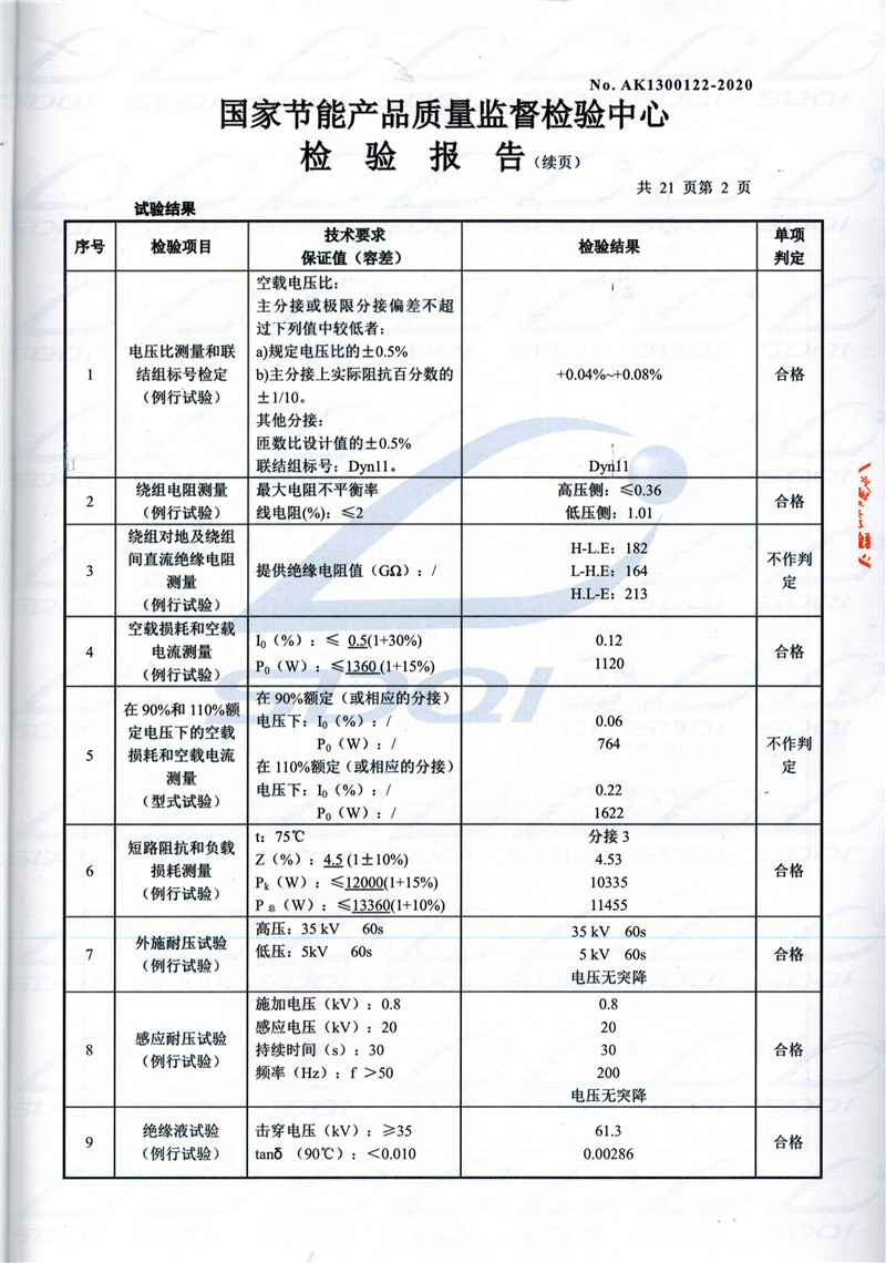 高低压试验报告-S11-1250西和西和西和油浸式变压器-2.jpg